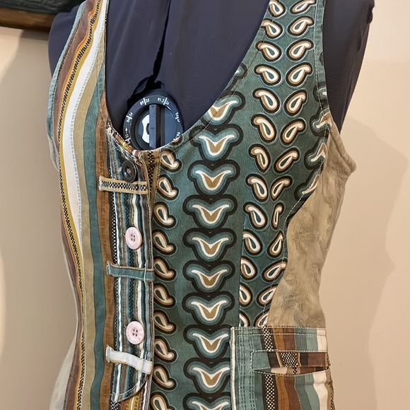 N.T.S Not the Same Sleeveless MultiPrint Dress Size 38 - Picture 4 of 16